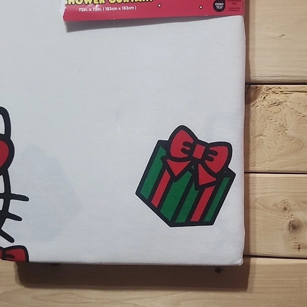 Hello Kitty Shower Curtain NEW Christmas 🎄